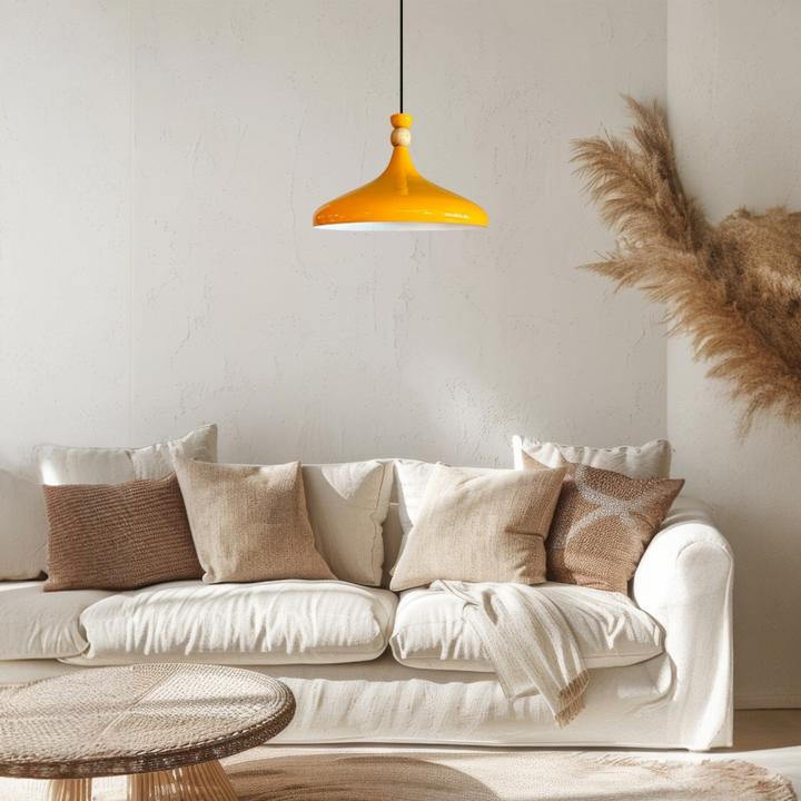 Actual product image Bamyum Champion Pendelleuchte Holz Gelb (E27)