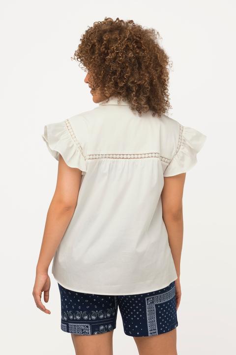 Produktbild Ulla Popken Bluse, Litzen-Zierband, Hemdkragen, Flügel-Halbarm (46, 48)
