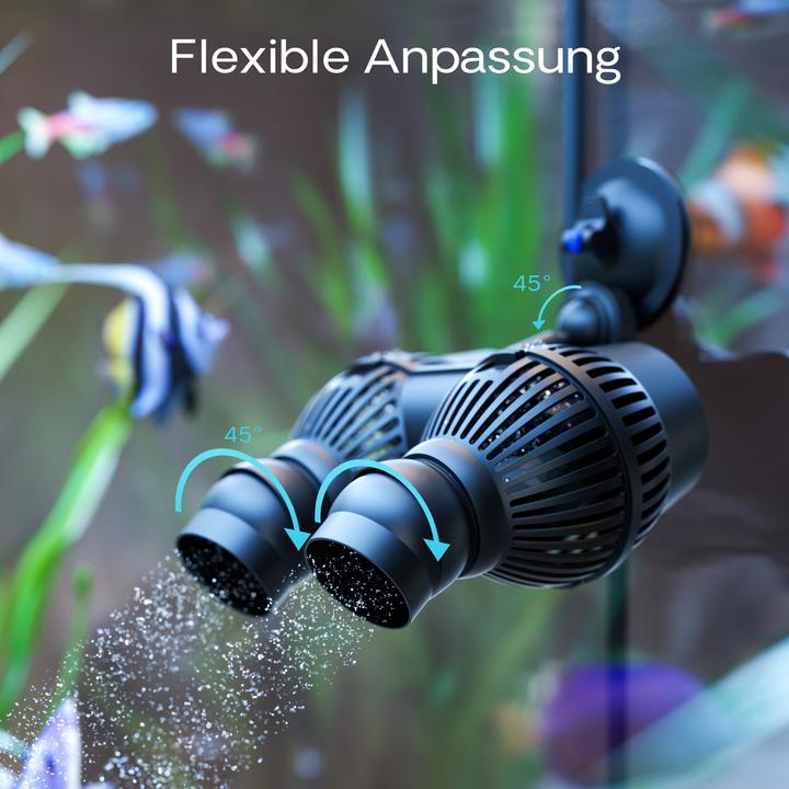 Immagine prodotto SunSun JVP-200A Pompa a doppia circolazione Wavemaker Supporto a ventosa 5000l/h 7W Pompa per acquari per