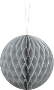 Actual product image Partydeco Honeycomb ball, light grey, 10cm (1 pkt / 1 pc.) (1 pcs.)