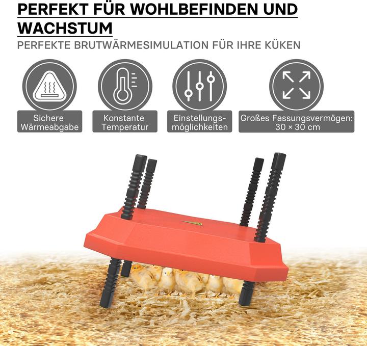 Actual product image Fudajo 30x30cm Chick Breeding Heating Plate w/ Thermostat 50W Warming Plate for 20-25 Chicks (50 W)