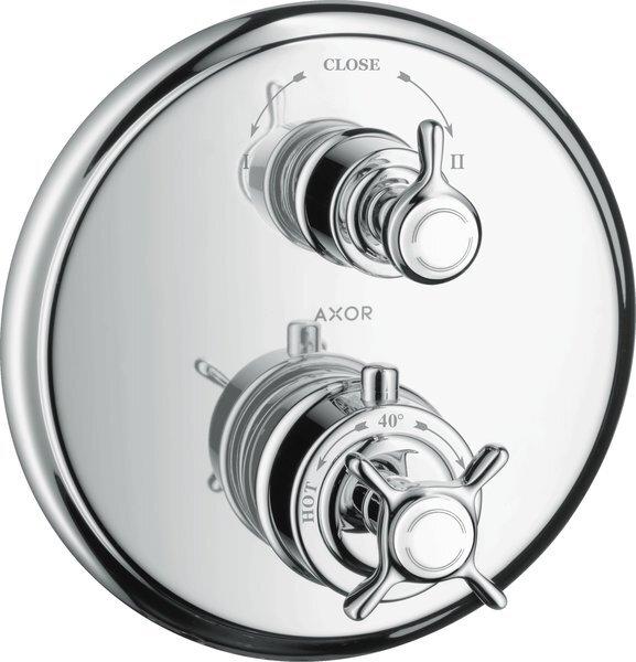 Actual product image hansgrohe AXOR MONTREUX UP thermostat with diverter valve brushed nickel