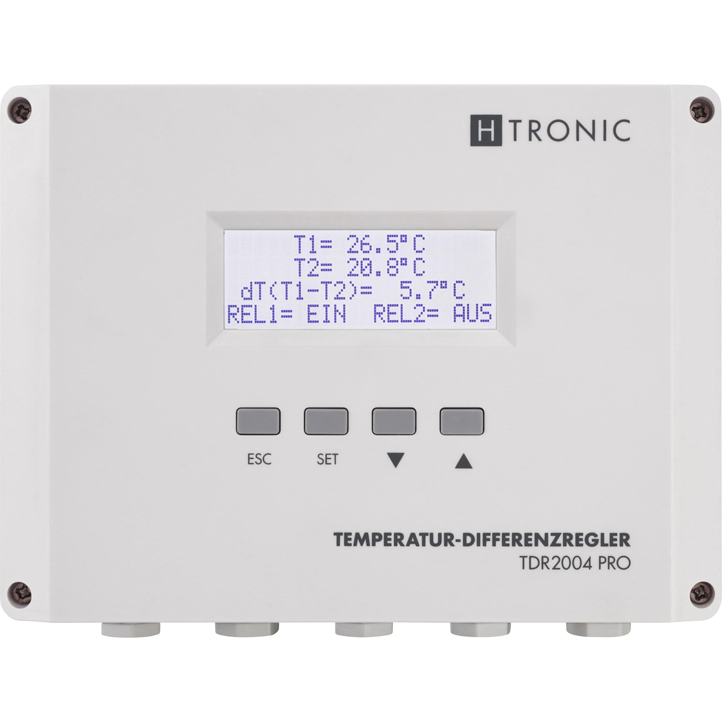 Thumbnail - H-Tronic TDR 2004 PRO - Temperatur-Differenzregler, -99...+850°C, Thermostat