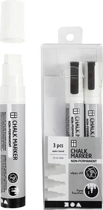 Creativ Company Chalk marker (White, 6 mm, 3 x)