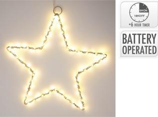 Star 30 Cm With Led Silver