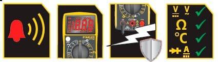Actual product image Stanley Multimeter (CAT III 300V)