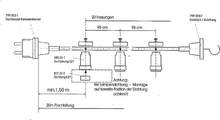 Actual product image Bachmann light chain 20m 20 sockets (20 m)