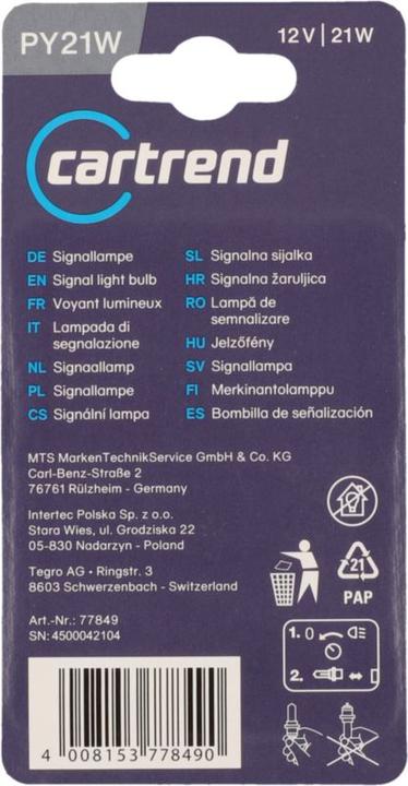 Produktbild Unitec Standard Leuchtmittel (PY21W)
