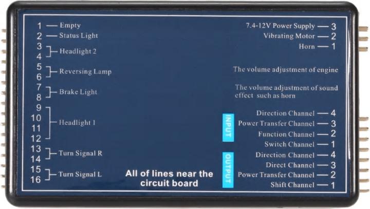 Produktbild G.T. Power Container Truck Lighting and Voice Vibration System for RC 1/14 Truck