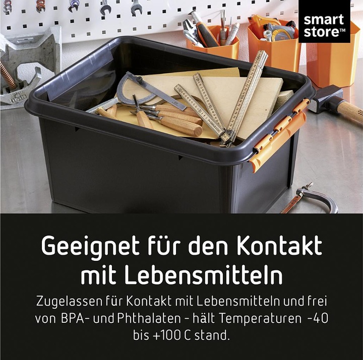 Produktbild Smartstore Aufbewahrungsbox PRO 15, 14 Liter, schwarz (40 x 30 x 19 cm, 14 l)