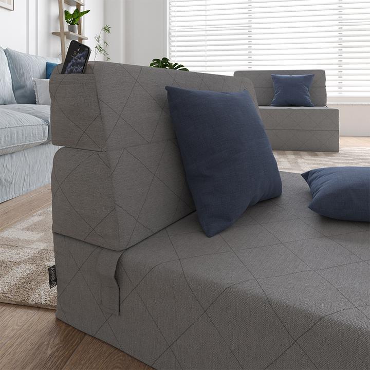 Produktbild VitaliSpa Sofa Lima, Grau, 100 cm mit Schlaffunktion