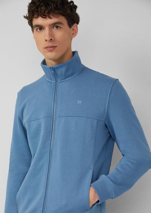 Produktbild s.Oliver Sweatshirt Jacke Sweatshirt-Jacke mit Stehkragen und Eingrifftaschen (M)