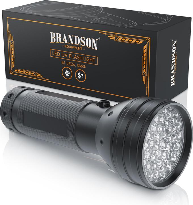 Image du produit Brandson Lampe de poche à lumière noire (14.50 cm, 100 lm)