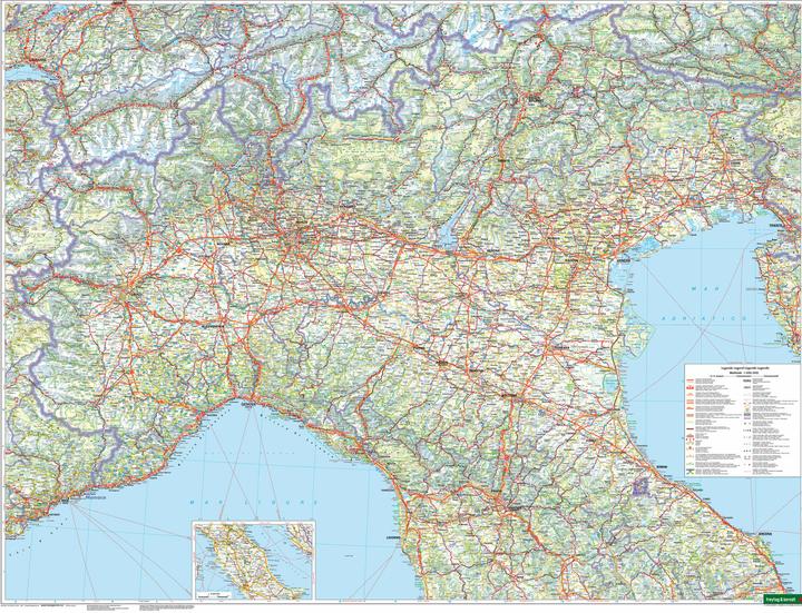 Produktbild Italien Nord,Strassenkte 1:500.000,freyt