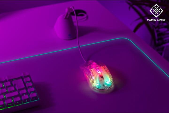 Immagine prodotto Deltaco Gaming Mouse da gioco trasparente (Cablato)