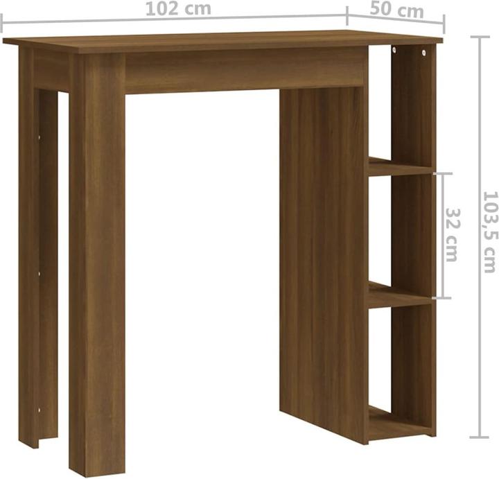Produktbild vidaXL Bartisch (102 x 50 x 103.50 cm)