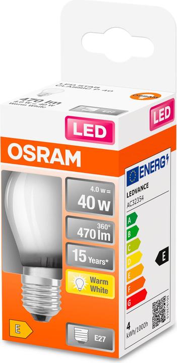 Immagine prodotto Osram Retrofit Classic P (E27, 4 W, 470 lm, 1 x, E)