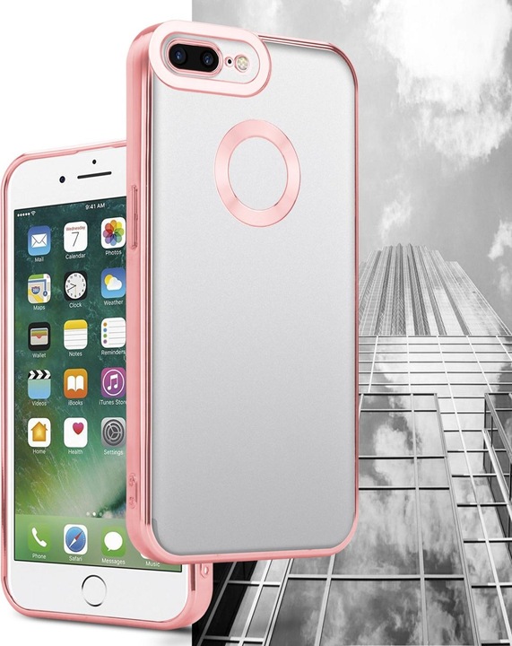 Produktbild Cadorabo TPU Hülle Chrome mit Kameraschutz für Apple iPhone 7 PLUS / 7S PLUS / 8 PLUS (Apple iPhone 7 Plus, Apple iPhone 7s Plus)