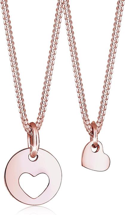 Immagine prodotto Elli Cuore, madre e figlio (Nessuna pietra, Argento 925 Oro rosa, 45 cm)