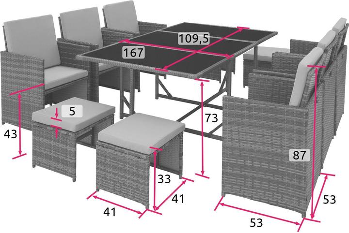Produktbild tectake Malaga (167 cm)