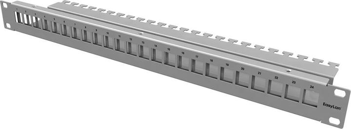 Easylan fixLink Panel 19" 24 Port empty Deep 155mm RAL 7035 Keystone