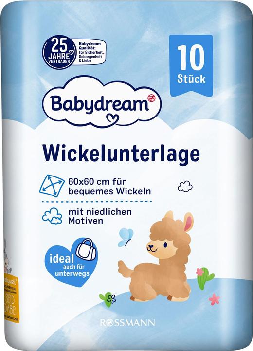 Babydream Einweg-Wickelunterlage 10 Stück (60 x 60 cm)