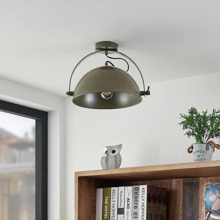 Produktbild Lindby Muriel, Deckenlampe, Halbkugel, dunkelgrau (E27)