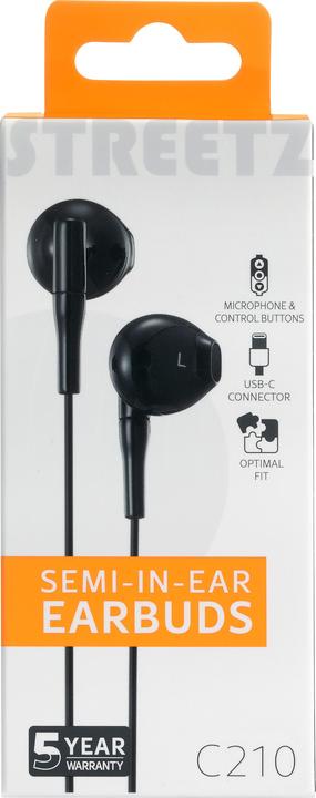 Immagine prodotto Streetz Cuffie In-Ear USB-C nere (Cablato)