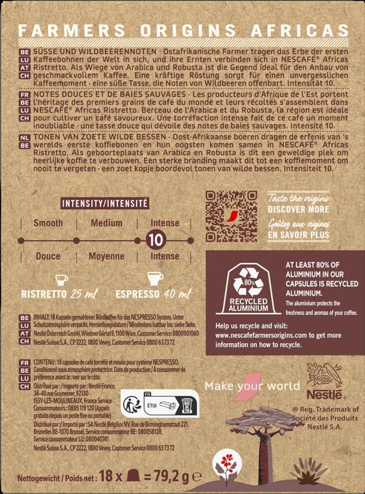 Produktbild Nescafé Farmers Origins Africas (18 x Port.)