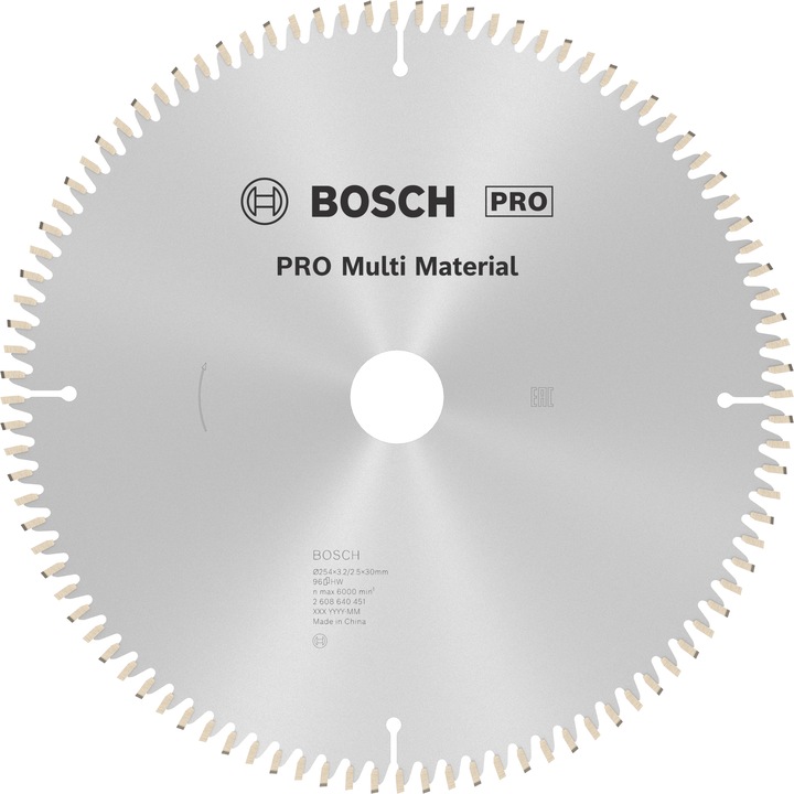 Immagine prodotto Bosch Professional Zubehör Lama per sega circolare PRO Multi Material, 254 x 3,2 x 30 mm