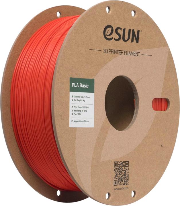 Actual product image eSUN PLA Basic Rot Filament 1.75mm 1Kg (PLA, 1.75 mm, 1000 g)
