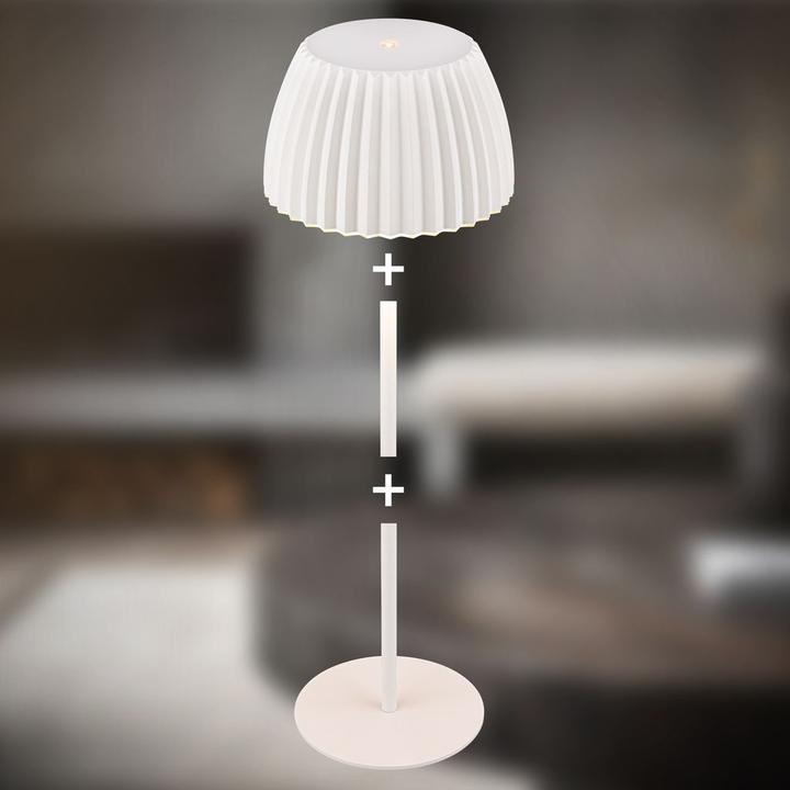 Image du produit Briloner Brilo unplugged RIFFLE AkkuTischleuchte mit Lichtkante - Weiss (200 lm)