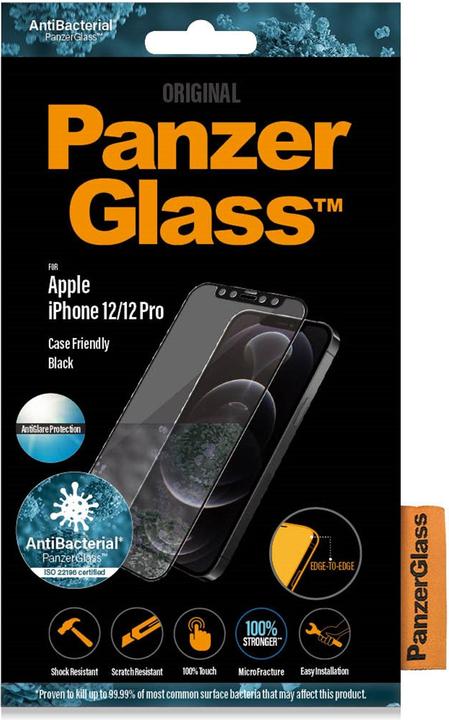 Actual product image PanzerGlass Case Friendly Black (1 Piece, Apple iPhone 12, Apple iPhone 12 Pro)