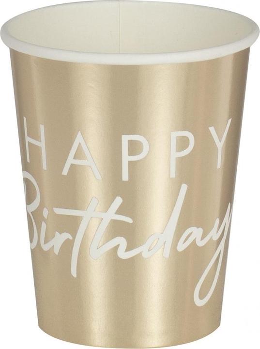 Actual product image Ginger Ray Mug in gold "Happy Birthday (8x)