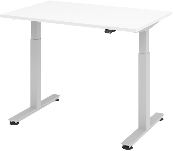 Immagine prodotto Hammerbacher Scrivania Sit-stand 120 x 67 cm Bianco Altezza di lavoro 71 - 120 cm (120 x 67 cm)