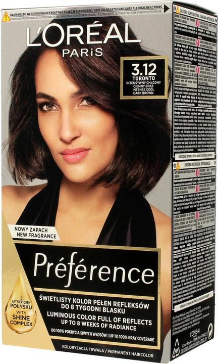 Image du produit L'Oréal Paris Paint Recital Preference 3.12 Honore-Intense cold dark brown (3.12 Intense Cool Dark Brown)