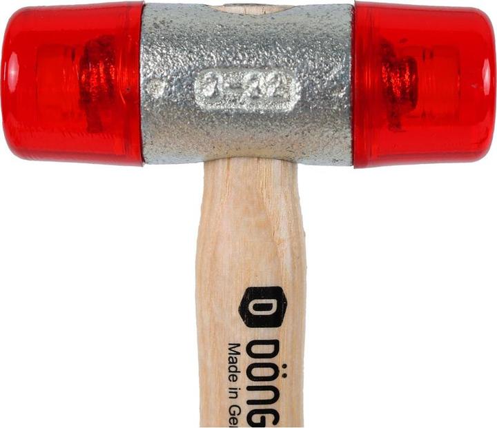 Produktbild Dönges Kunststoffhammer mit lackiertem Eschenstiel, 32 mm, rot (350 g)