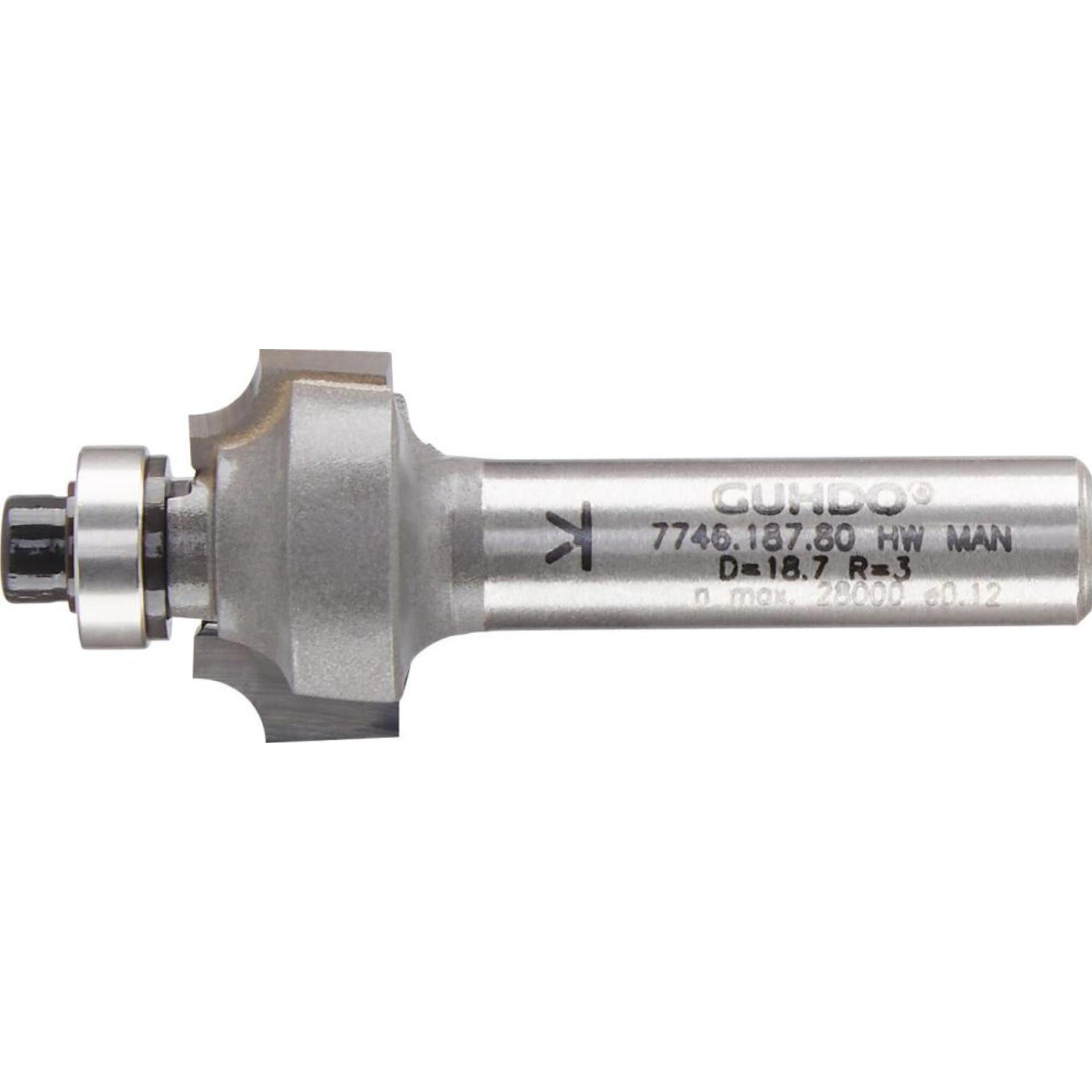 Guhdo, Punte per fresa, HW quarter end mill Z2 S8 D28,7 R8 d9,5