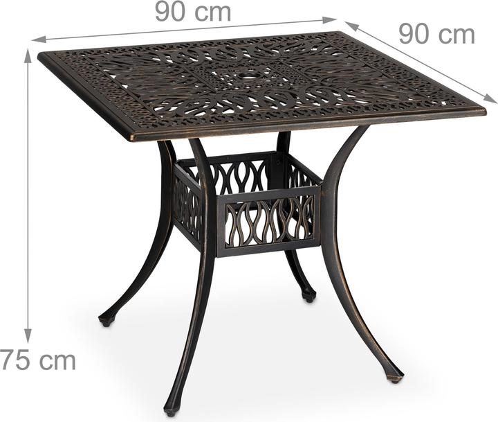 Actual product image Relaxdays garden table (90 cm)