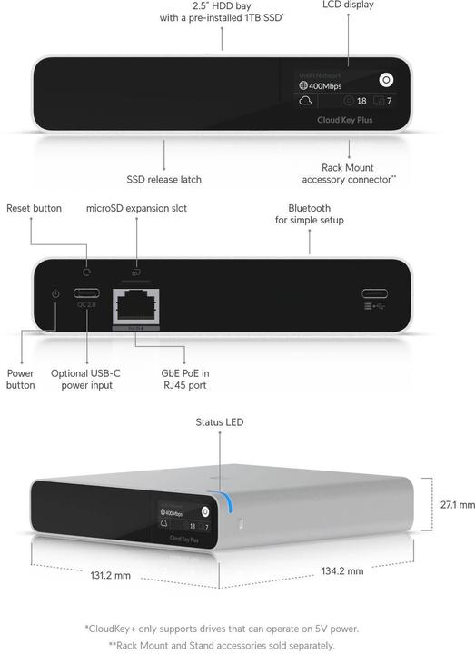 Produktbild Ubiquiti UCK-G2-SSD (Netzwerk Videorecorder (NVR))