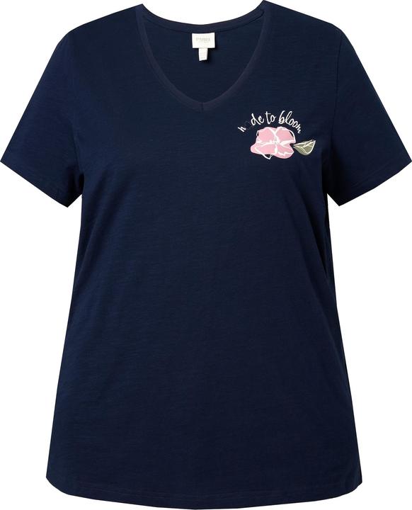 Produktbild Ulla Popken T-Shirt, Blüte, V.-Ausschnitt, Halbarm (56)
