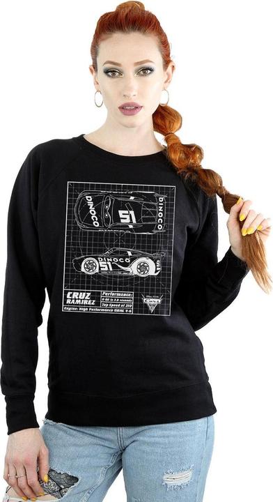 Actual product image Disney Womens/Ladies Cars Cruz Ramirez Blueprint Sweatshirt (S)