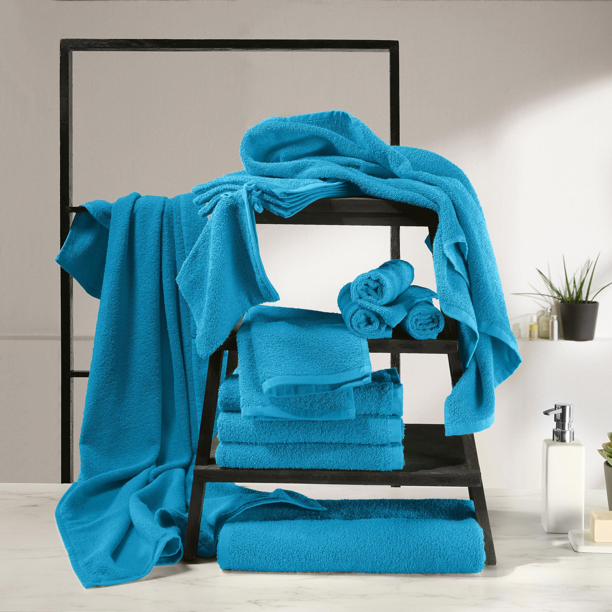 REDBEST Gästetuch Set 4er - Oceanside Walk-Frottier 30x50cm Anthrazit