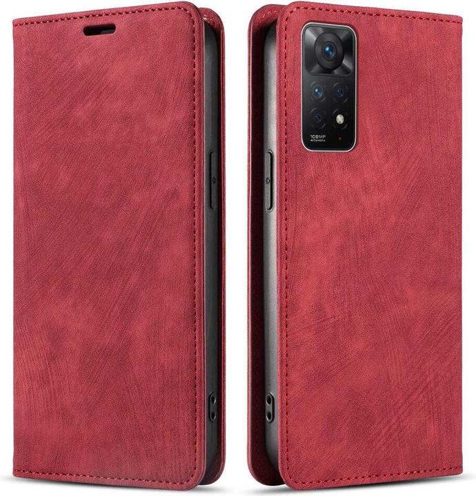 Actual product image Cover-Discount Xiaomi Redmi Note 11 Pro / 12 Pro - Stand Flip Case Cover red (Xiaomi Redmi Note 11 Pro, Xiaomi Redmi Note 12)