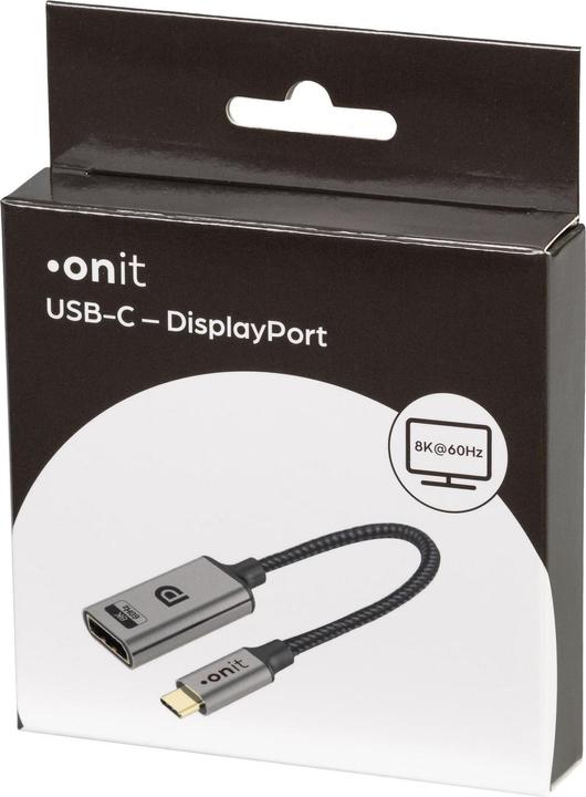 Produktbild Onit Adapter USB Type-C - DisplayPort (USB Typ-C, 12.12 cm)