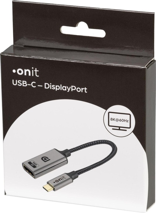 Actual product image Onit Adapter USB Type-C - DisplayPort (USB-C, 12 cm)