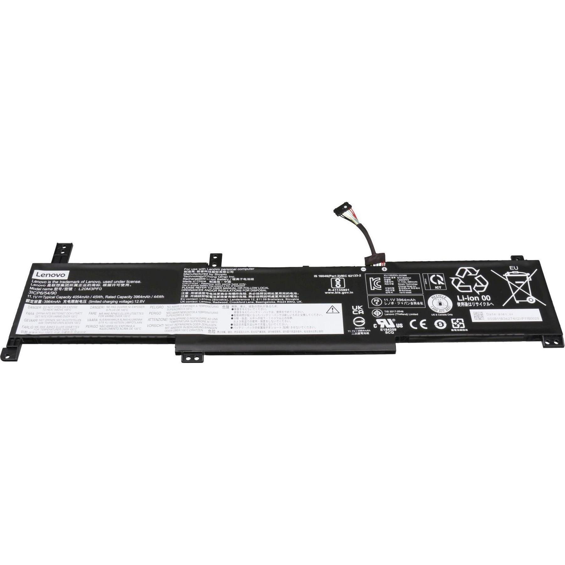Lenovo 5B11N52013 (3 Zellen, 4054 mAh), Notebook Akku