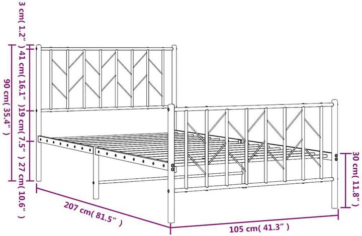 Actual product image vidaXL Bettgestell (100 x 200 cm)