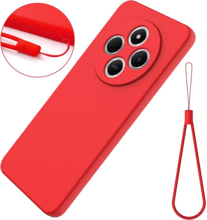 Produktbild Cover-Discount Xiaomi Redmi 14C / Poco C75 - Silikon Gummi Hülle mit Riemen (Xiaomi Redmi 14C, Xiaomi Poco C75)