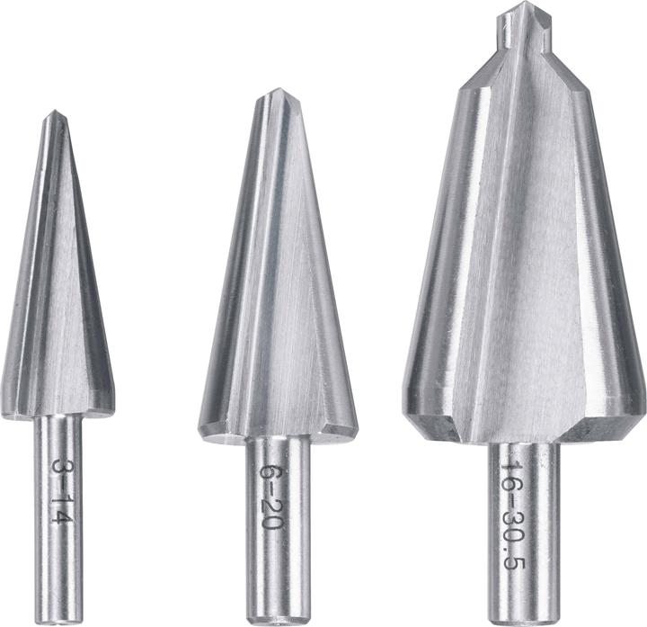 Actual product image kwb Sheet metal peeling drill set 3pcs (3-14 mm, 6-20 mm, 16-30.5 mm)